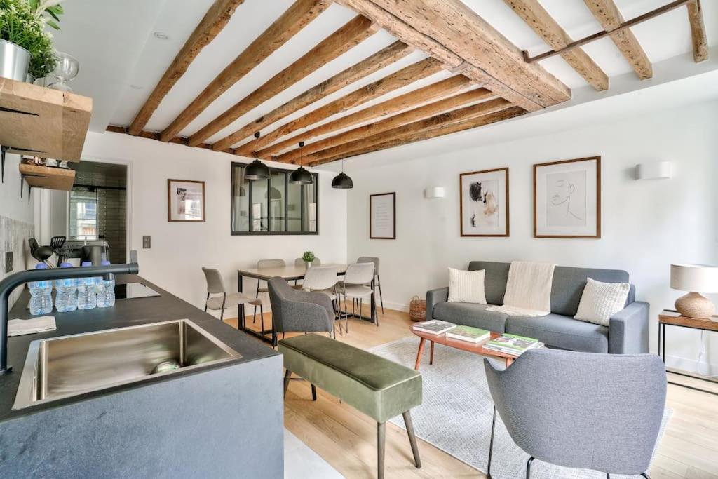 Magnifique Appartement Pour 6 - Montorgueil Paris Exterior foto